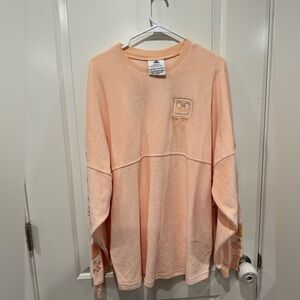 Disneyworld  spirit jersey Peach Long Sleeve Crewneck Top Minnie Mouse floral